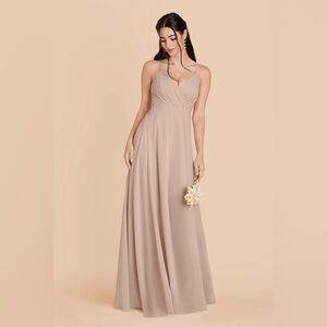 NWT Birdy Grey Kaia medium taupe bridesmaid dress prom wedding bump friendly